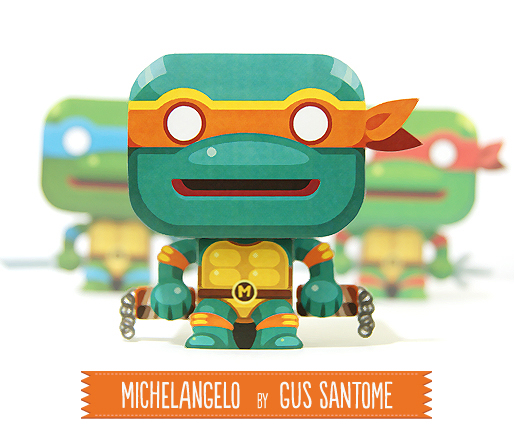 Michelangelo модели игрушек из бумаги